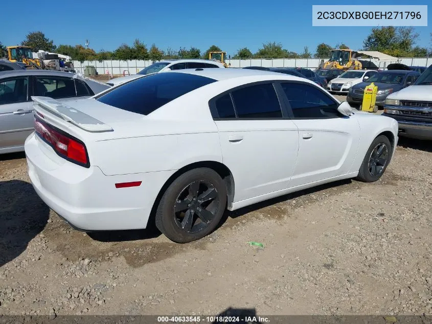 2014 Dodge Charger Se VIN: 2C3CDXBG0EH271796 Lot: 40633545