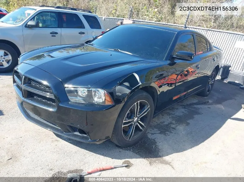 2014 Dodge Charger R/T Plus VIN: 2C3CDXDT4EH156306 Lot: 40642323