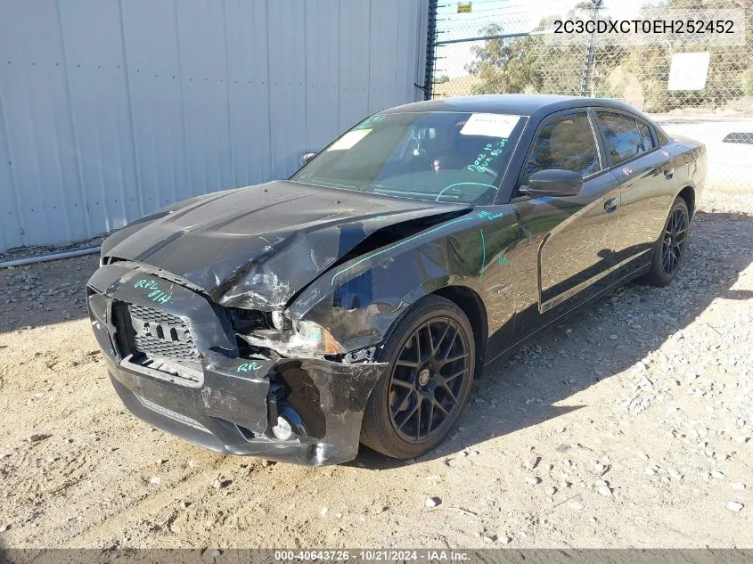 2014 Dodge Charger R/T VIN: 2C3CDXCT0EH252452 Lot: 40643726