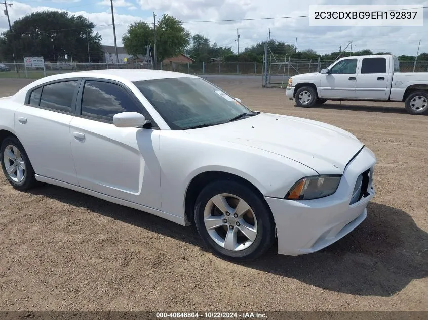 2014 Dodge Charger Se VIN: 2C3CDXBG9EH192837 Lot: 40648864