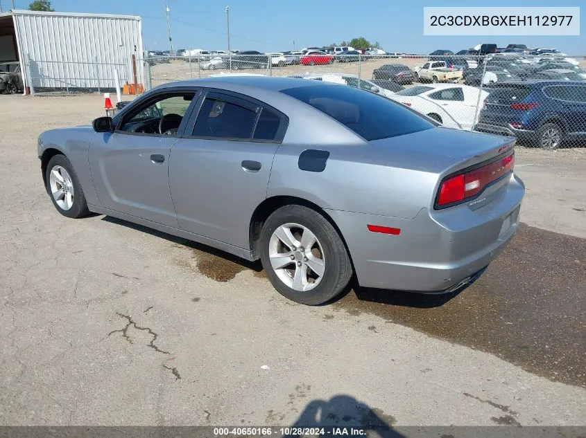 2014 Dodge Charger Se VIN: 2C3CDXBGXEH112977 Lot: 40650166