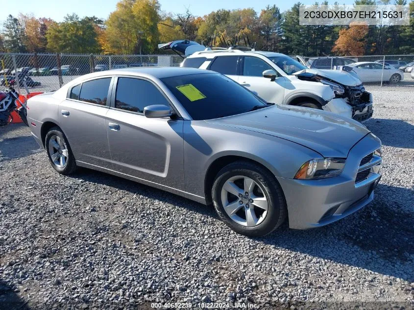 2014 Dodge Charger Se VIN: 2C3CDXBG7EH215631 Lot: 40652239