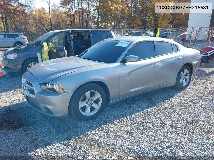 2014 Dodge Charger Se VIN: 2C3CDXBG7EH215631 Lot: 40652239