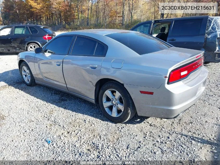 2014 Dodge Charger Se VIN: 2C3CDXBG7EH215631 Lot: 40652239