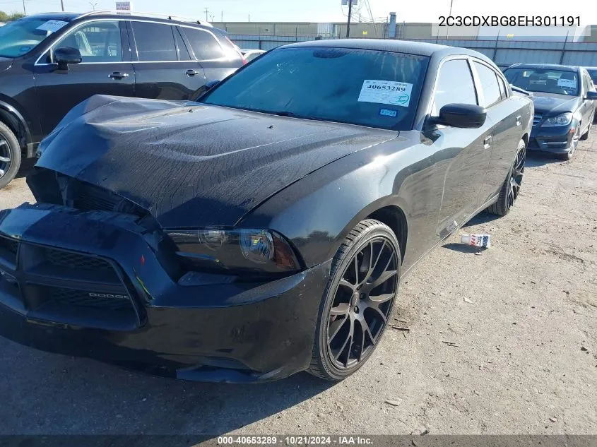 2014 Dodge Charger Se VIN: 2C3CDXBG8EH301191 Lot: 40653289