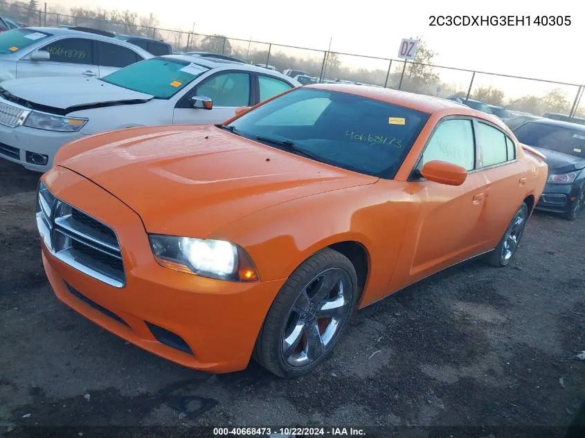 2014 Dodge Charger Sxt VIN: 2C3CDXHG3EH140305 Lot: 40668473