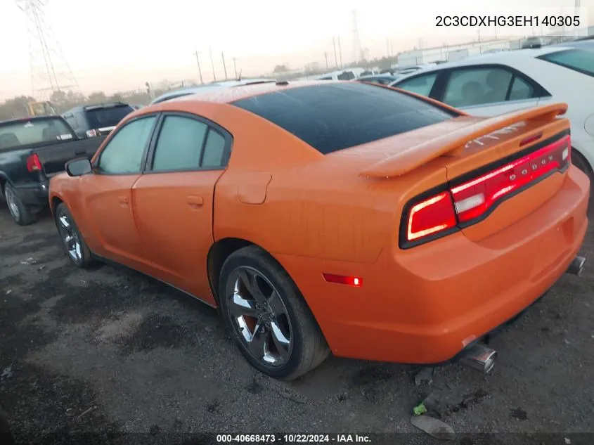 2014 Dodge Charger Sxt VIN: 2C3CDXHG3EH140305 Lot: 40668473