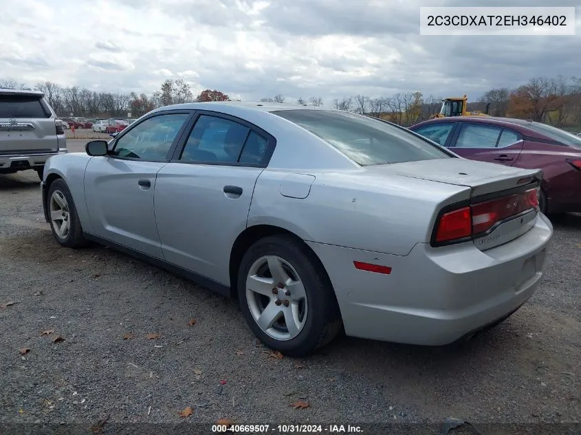 2014 Dodge Charger Police VIN: 2C3CDXAT2EH346402 Lot: 40669507