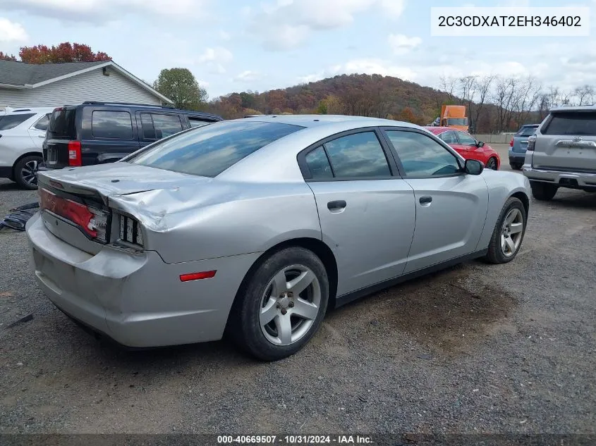 2014 Dodge Charger Police VIN: 2C3CDXAT2EH346402 Lot: 40669507