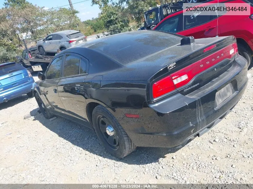 2014 Dodge Charger Police VIN: 2C3CDXAG4EH346484 Lot: 40676228