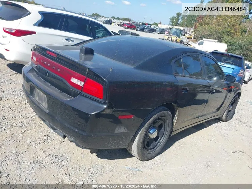 2014 Dodge Charger Police VIN: 2C3CDXAG4EH346484 Lot: 40676228