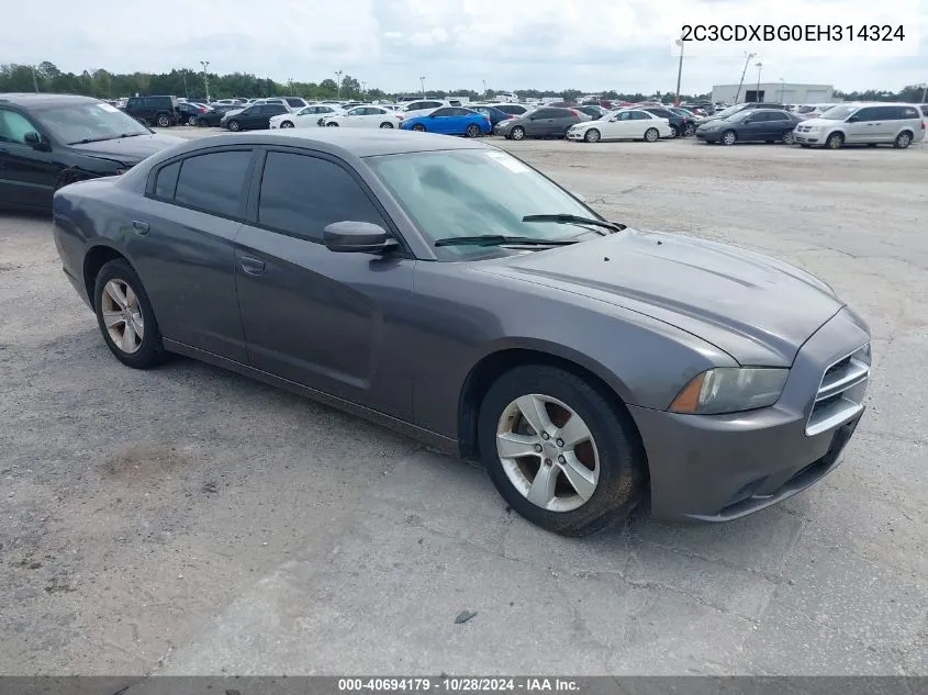 2014 Dodge Charger Se VIN: 2C3CDXBG0EH314324 Lot: 40694179