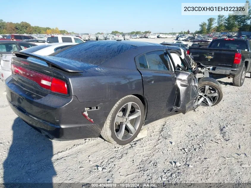 2014 Dodge Charger Sxt 100Th Anniversary VIN: 2C3CDXHG1EH322326 Lot: 40698818