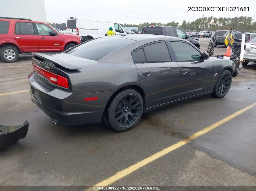 2014 Dodge Charger R/T VIN: 2C3CDXCTXEH321681 Lot: 40700122