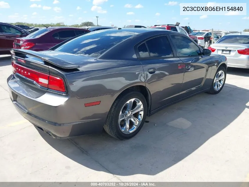 2014 Dodge Charger Se VIN: 2C3CDXBG6EH154840 Lot: 40703252