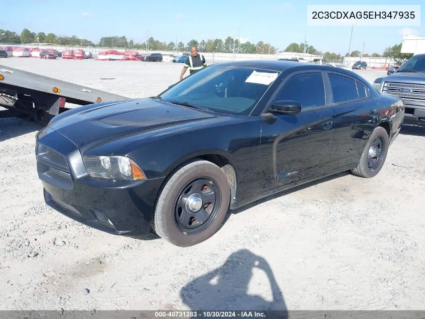 2014 Dodge Charger Police VIN: 2C3CDXAG5EH347935 Lot: 40731283