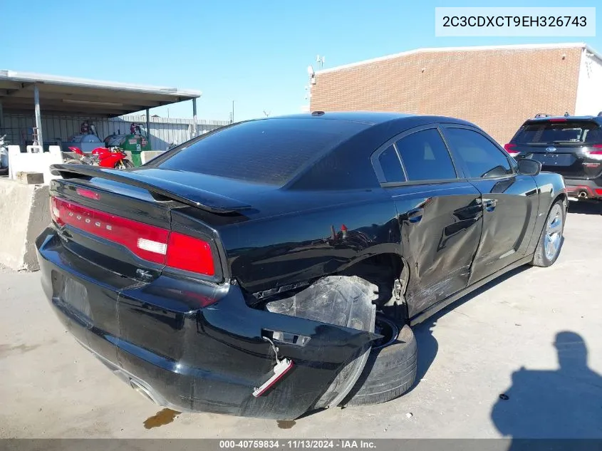 2014 Dodge Charger R/T VIN: 2C3CDXCT9EH326743 Lot: 40759834