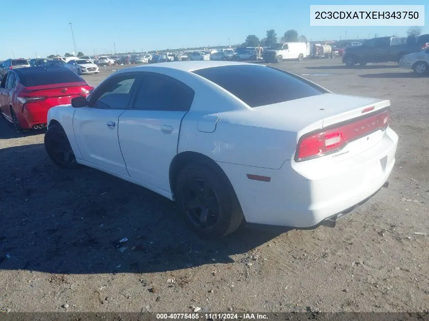 2014 Dodge Charger Police VIN: 2C3CDXATXEH343750 Lot: 40775455