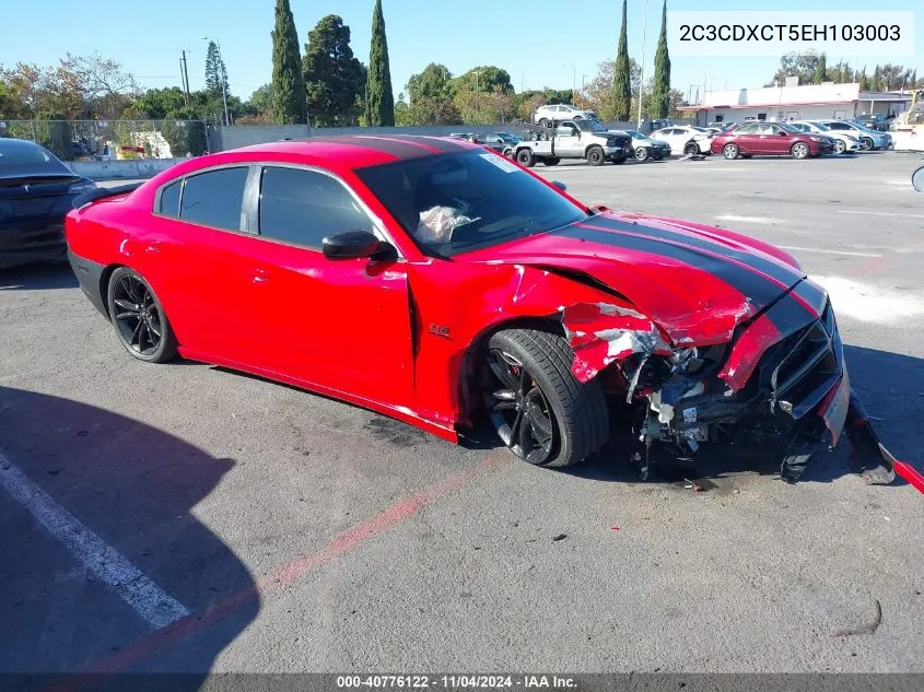 2014 Dodge Charger R/T VIN: 2C3CDXCT5EH103003 Lot: 40776122