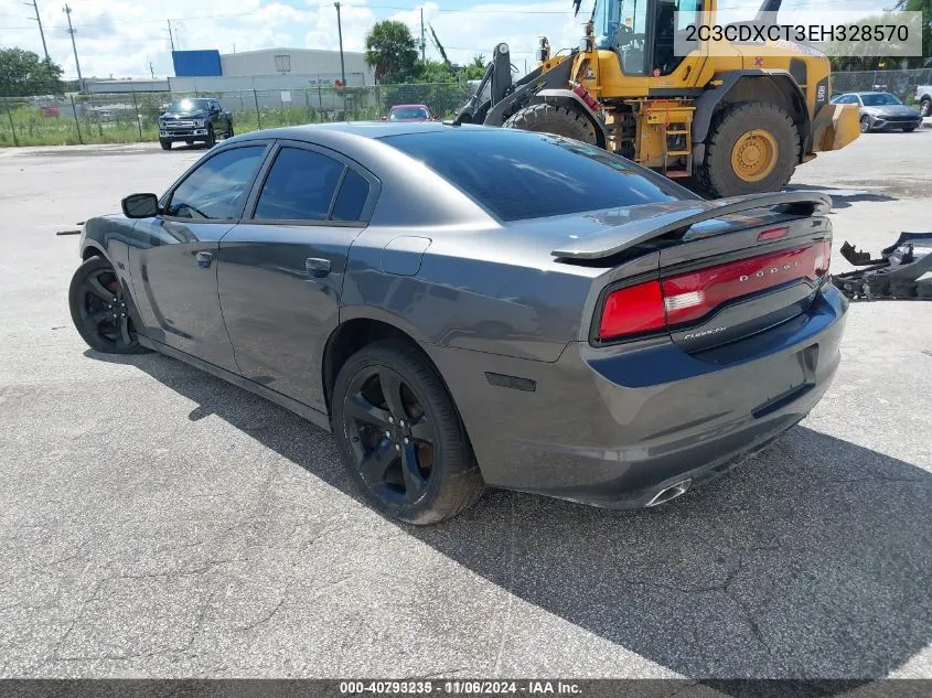 2014 Dodge Charger R/T Plus VIN: 2C3CDXCT3EH328570 Lot: 40793235