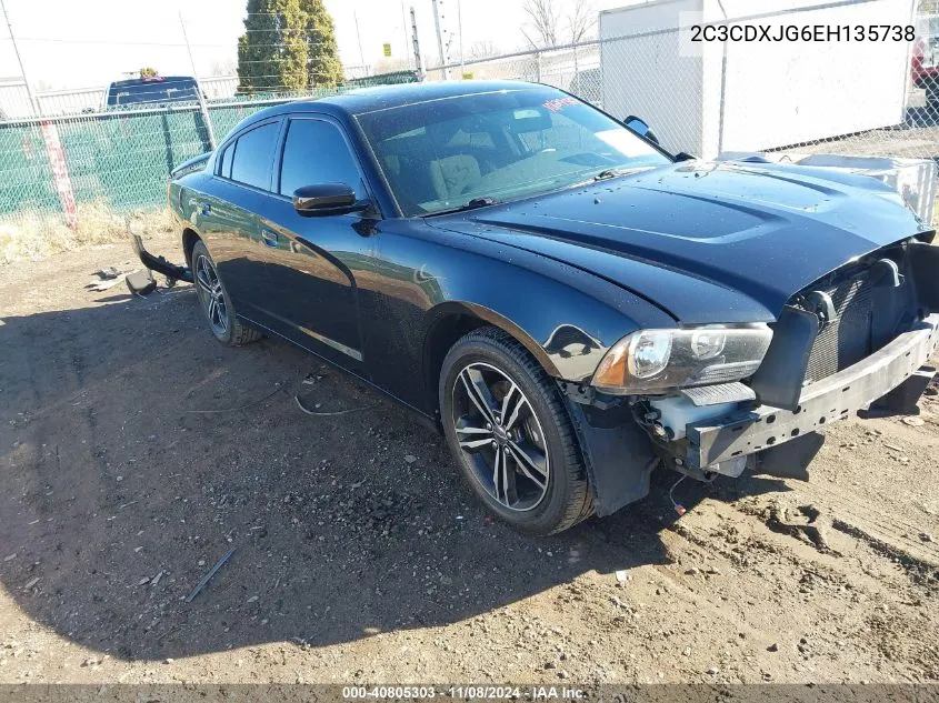 2014 Dodge Charger Sxt VIN: 2C3CDXJG6EH135738 Lot: 40805303