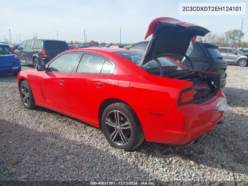 2014 Dodge Charger R/T VIN: 2C3CDXDT2EH124101 Lot: 40837381