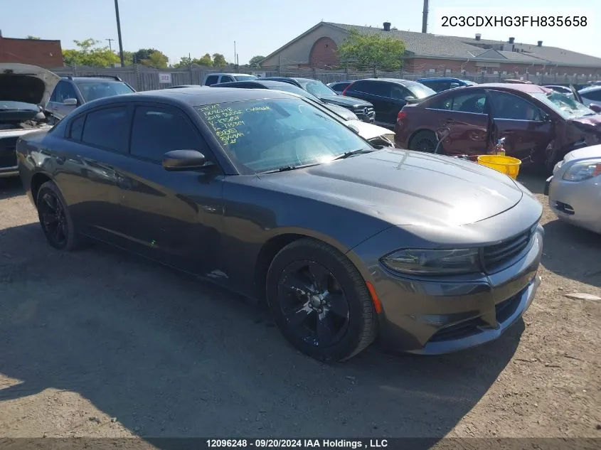 2015 Dodge Charger VIN: 2C3CDXHG3FH835658 Lot: 12096248