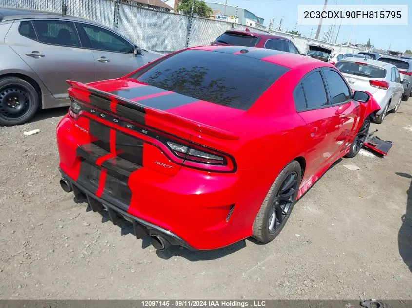 2015 Dodge Charger Srt Hellcat VIN: 2C3CDXL90FH815795 Lot: 12097145