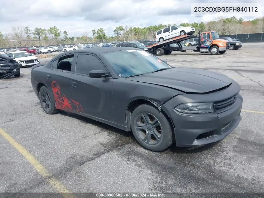 2C3CDXBG5FH840112 2015 Dodge Charger Se