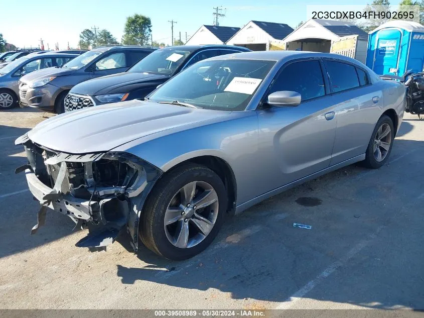 2015 Dodge Charger Se VIN: 2C3CDXBG4FH902695 Lot: 39508989