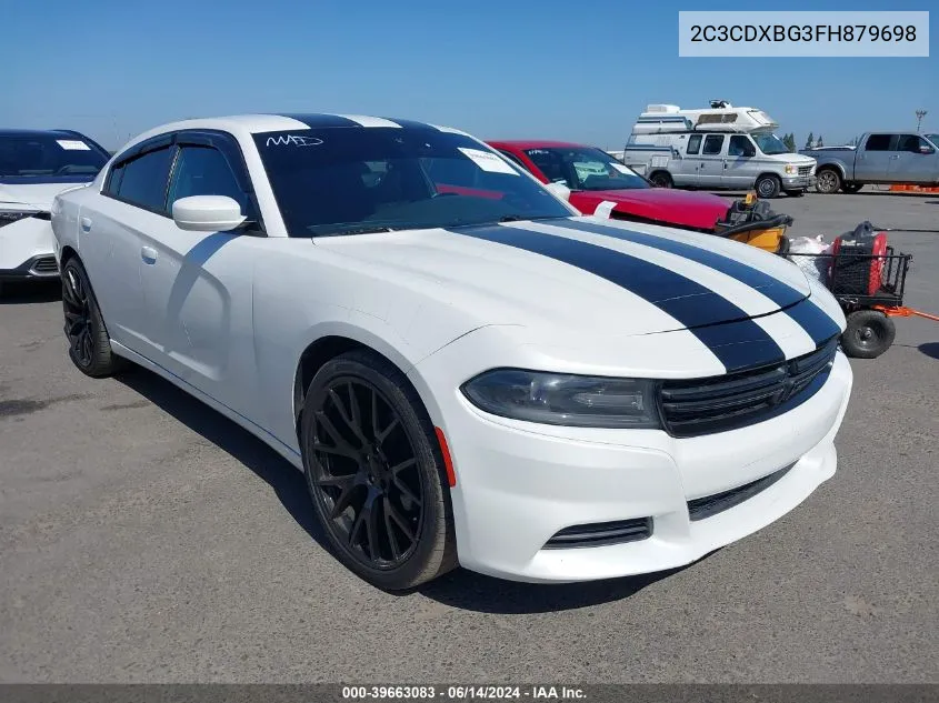 2015 Dodge Charger Se VIN: 2C3CDXBG3FH879698 Lot: 39663083