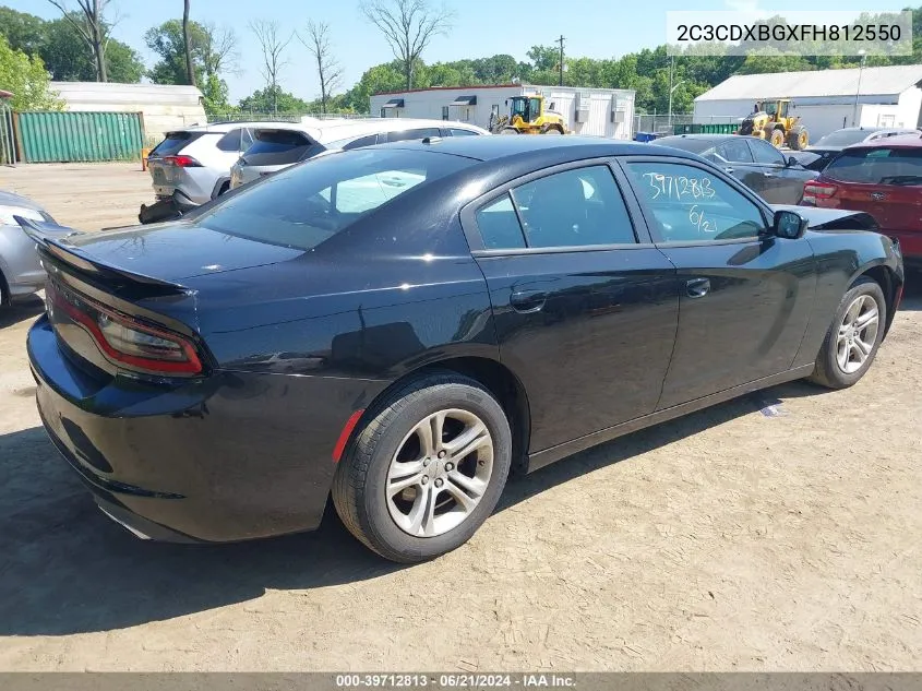 2015 Dodge Charger Se VIN: 2C3CDXBGXFH812550 Lot: 39712813