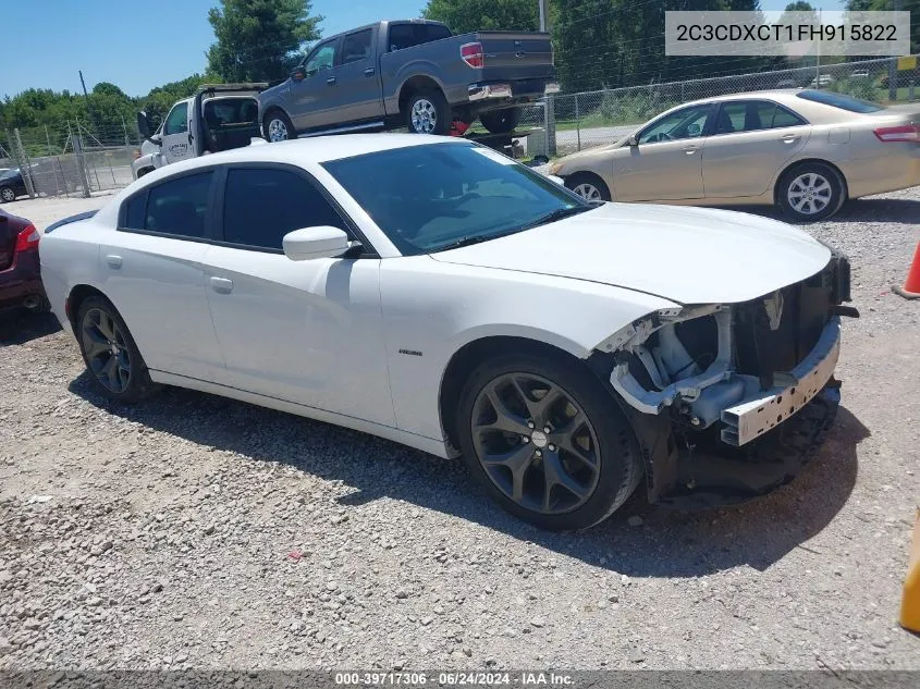 2015 Dodge Charger R/T VIN: 2C3CDXCT1FH915822 Lot: 39717306