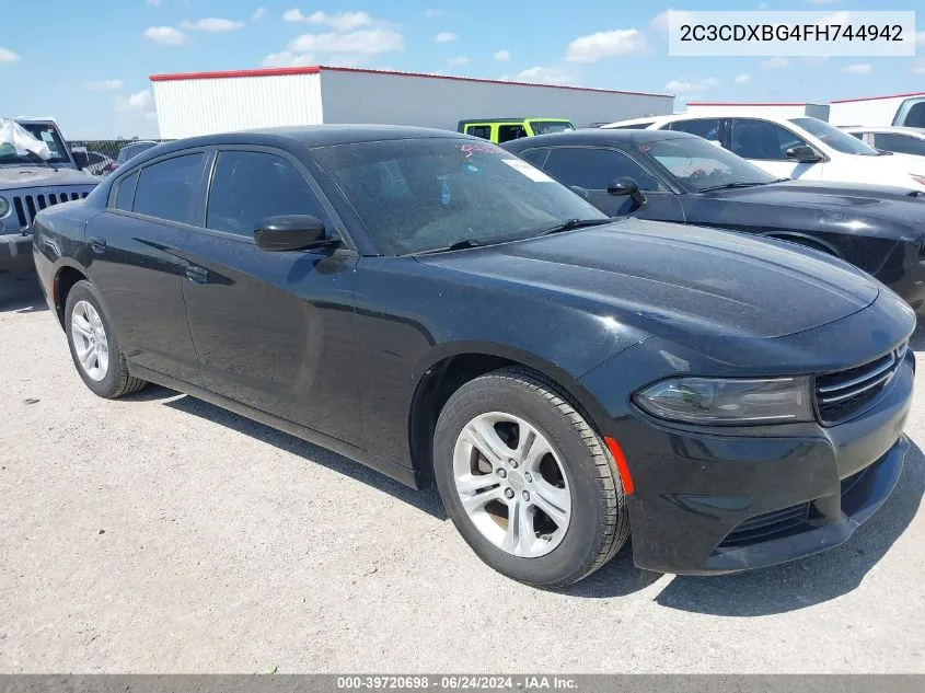 2015 Dodge Charger Se VIN: 2C3CDXBG4FH744942 Lot: 39720698