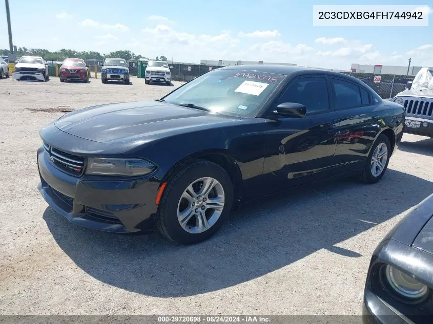 2C3CDXBG4FH744942 2015 Dodge Charger Se