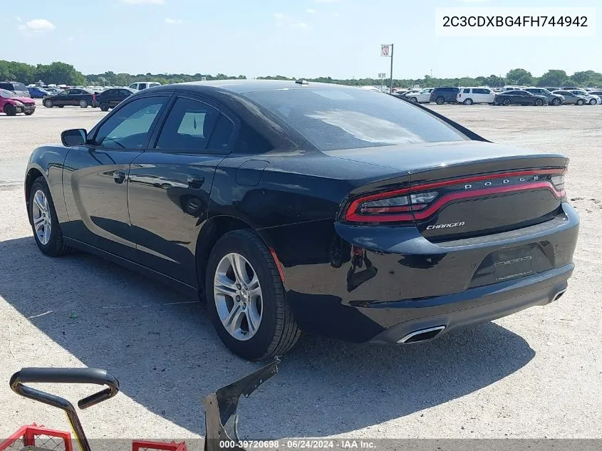 2C3CDXBG4FH744942 2015 Dodge Charger Se