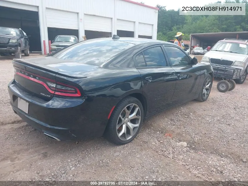 2015 Dodge Charger Sxt VIN: 2C3CDXHG8FH914971 Lot: 39792705