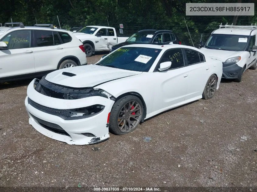 2015 Dodge Charger Srt Hellcat VIN: 2C3CDXL98FH885917 Lot: 39837035