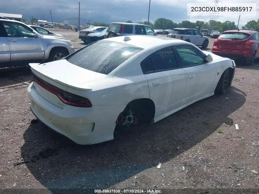 2C3CDXL98FH885917 2015 Dodge Charger Srt Hellcat