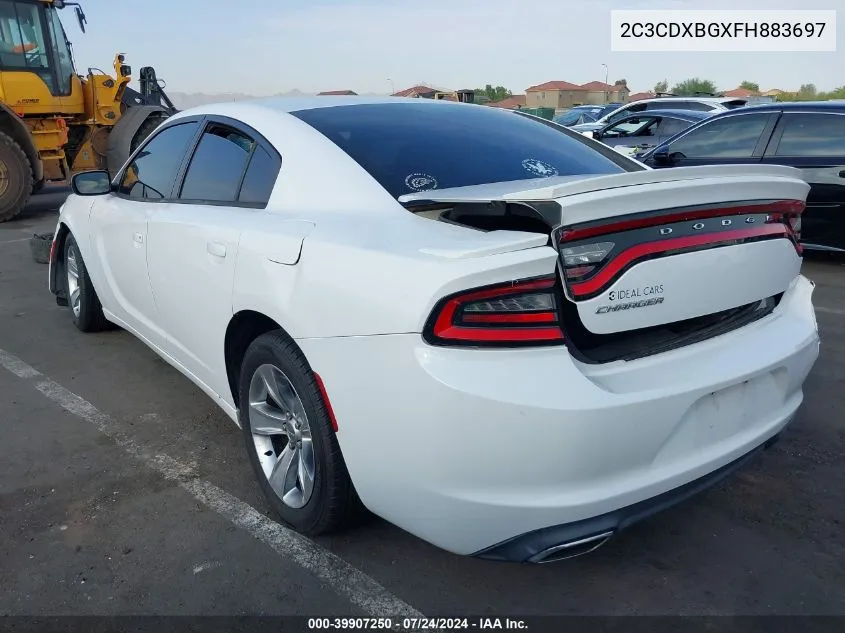 2015 Dodge Charger Se VIN: 2C3CDXBGXFH883697 Lot: 39907250