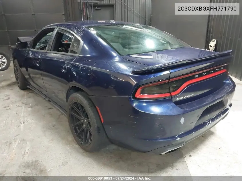 2015 Dodge Charger Se VIN: 2C3CDXBGXFH771790 Lot: 39910053