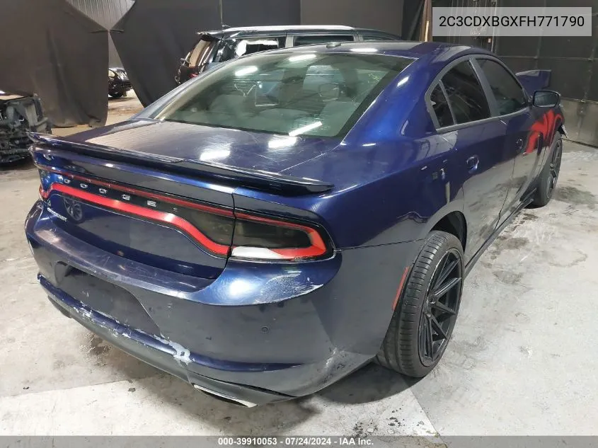 2C3CDXBGXFH771790 2015 Dodge Charger Se