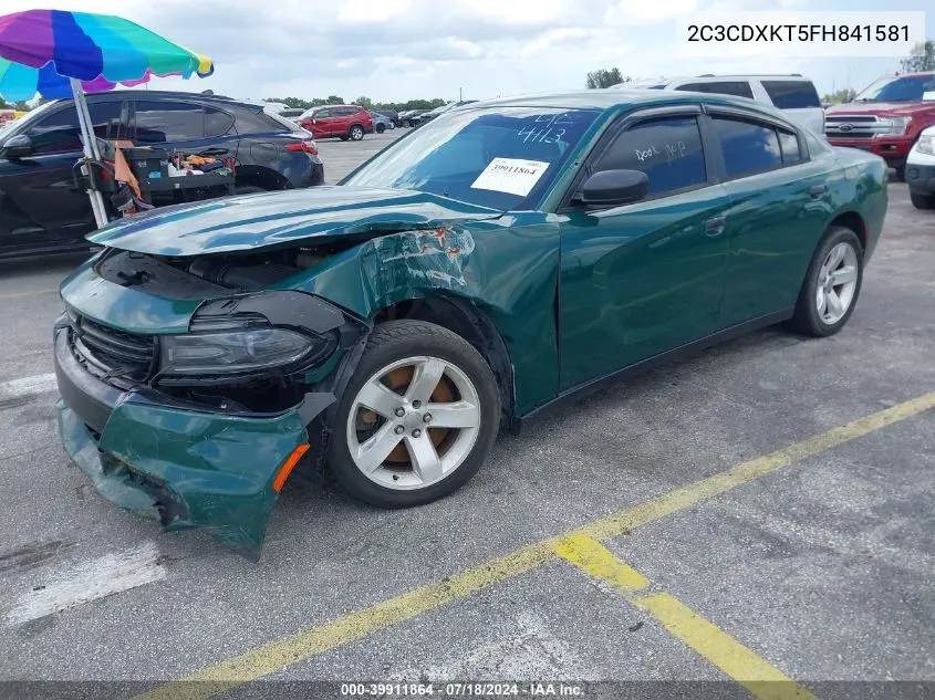 2015 Dodge Charger Police VIN: 2C3CDXKT5FH841581 Lot: 39911864