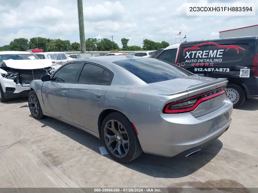 2015 Dodge Charger Sxt VIN: 2C3CDXHG1FH883594 Lot: 39956350