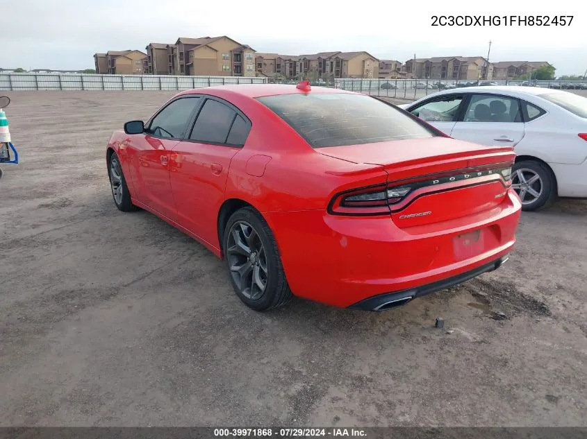 2015 Dodge Charger Sxt VIN: 2C3CDXHG1FH852457 Lot: 39971868