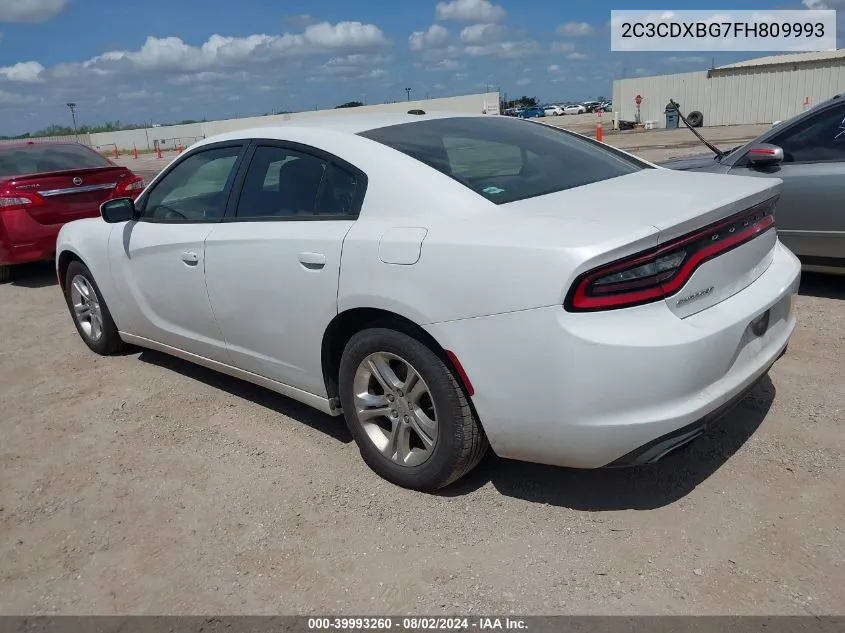 2015 Dodge Charger Se VIN: 2C3CDXBG7FH809993 Lot: 39993260