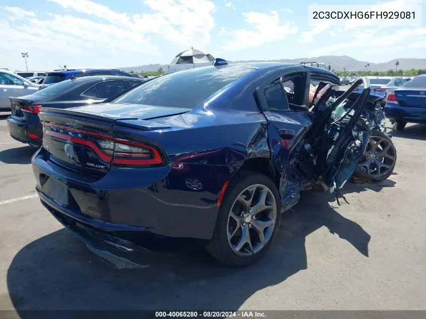 2C3CDXHG6FH929081 2015 Dodge Charger Sxt