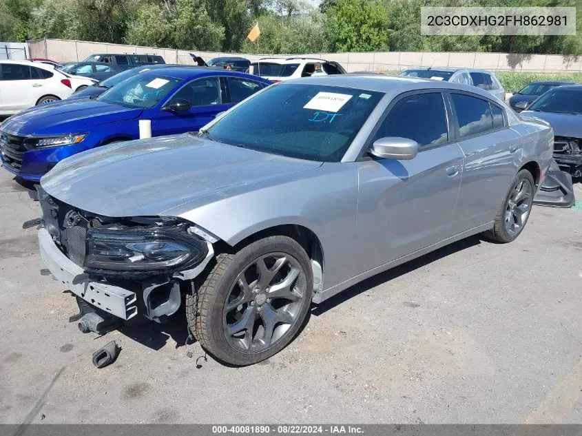 2C3CDXHG2FH862981 2015 Dodge Charger Sxt