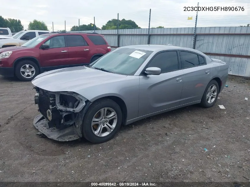 2C3CDXHG5FH890676 2015 Dodge Charger Sxt