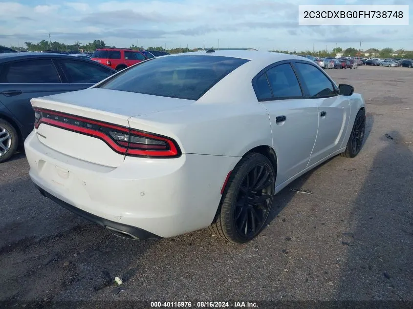 2C3CDXBG0FH738748 2015 Dodge Charger Se